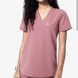 Figs Catarina One-Pocket Scrub Top XS - Mauve